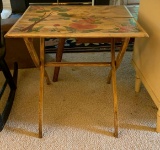 TV tray with hand painted design