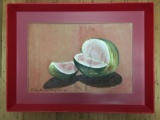 Vintage Signed pastel of watermelon