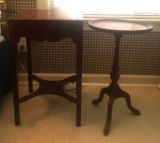Group of 2 wood plant stands