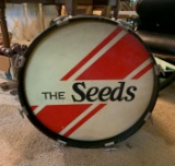 Vintage Slingerland red kick drum