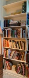 Six shelves of miscellaneous cookbooks