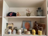 Shelf lot of miscellaneous decor