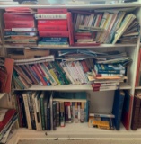 Three shelves of miscellaneous guide/travel books