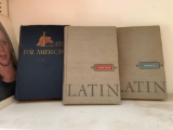 Group of three vintage Latin grammar books