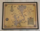 Group of three vintage framed maps