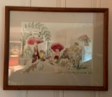 Watercolor of mushrooms by Dorothy Brintnall