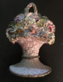 1925 Waverly Studio Cast Iron Floral basket door stop