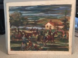 Vintage Signed Oil Painting of After the Storm