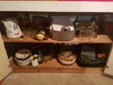 Entire two shelf contents of misc household