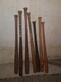 Lot of seven vintage baseball bats.