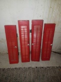 Lot of four small red shutters.