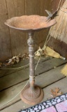 Vintage cast-iron birdbath