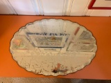 Antique W.A. Brolin reverse painted mirror