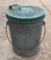 Vintage galvanized bucket with lid