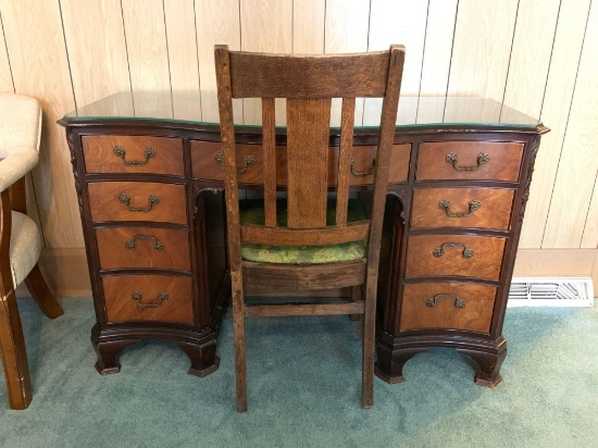 Antique desk with chair