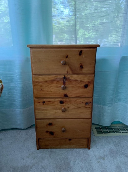Knotty pine chest of drawers