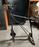 Antique cast-iron Luther Humour number 270 model G grinding wheel with stand