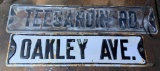 Vintage Oakley Avenue and teegardin Road street signs