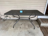 Metal patio table