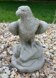 Bald eagle cement lawn ornament