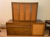 Vintage two-piece wood Cabinet