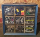 Tool organizer full of accessories.