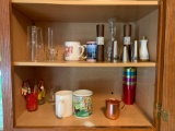 Cabinet lot of miscellaneous kitchen items