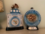 Group of two vintage pearl harbor commemorative decanters