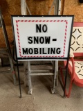 No snowmobiling sign