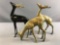 Group of 3 Brass Deer figures
