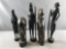 Group of 5 hand crafted African artwork figures