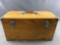 Wooden Storage box with carrying handles