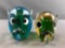 Group of 2 Murano glass dogs