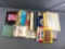 Group of stamp collecting books, stamp folios and more