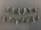 Group of 13 drum major sterling silver pendants