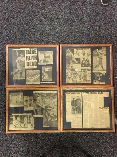 1948 Newspaper Clippings of Babe Ruth?s Death