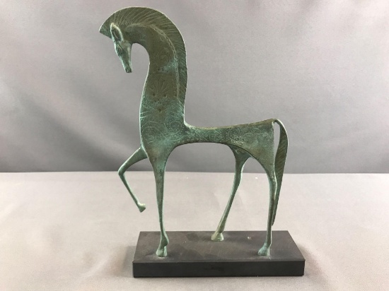 Brass horse figure