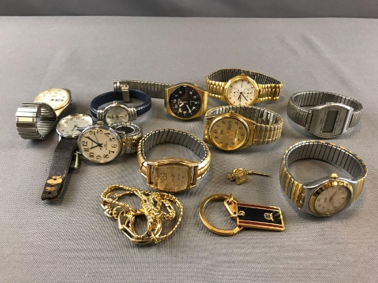 Group of watches and Jewelry box