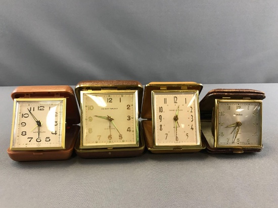 Group of 4 Travel clocks