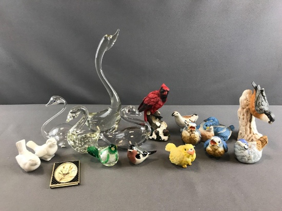 Group of bird figures