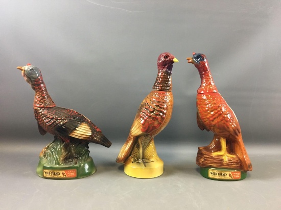 Group of 3 Limited Edition Wild Turkey Decanters