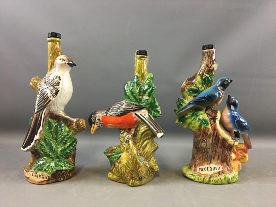 Group of 3 Garnier Liqueurs Bird Decanters