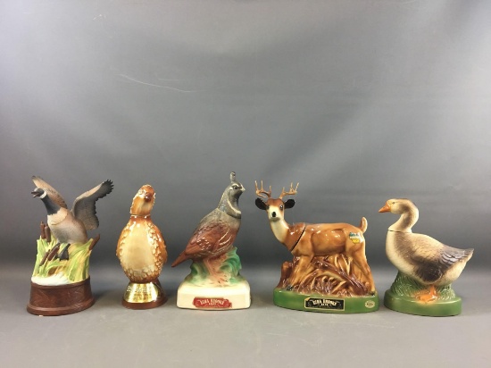 Group of 5 Vintage Decanters