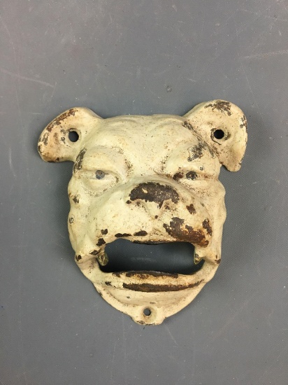 Vintage Cast-Iron Dog Face Bottle Opener