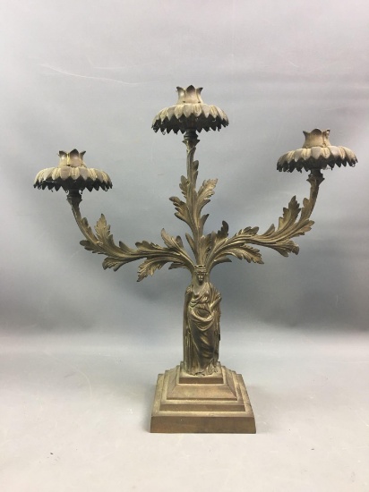 Vintage Metal 3 Tier Candlestick Holder