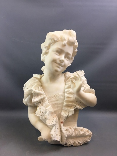 Victorian Child Alabaster Bust