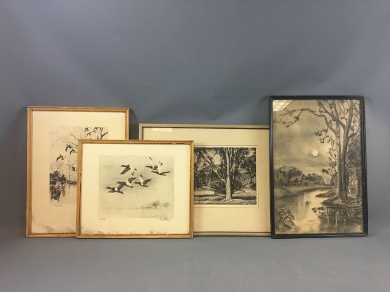 Group of 4 Signed Prints