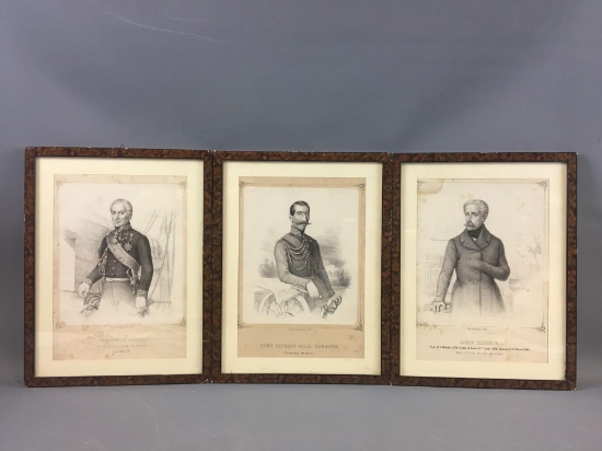 Group of 3 French Men Prints