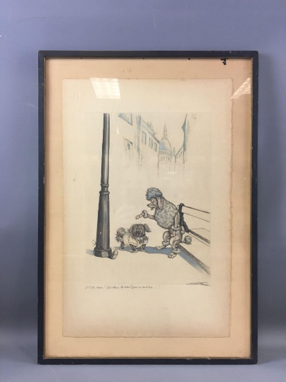 Signed Dog Cartoon