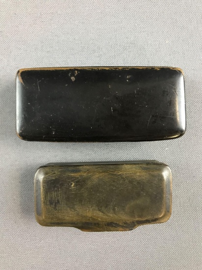 Vintage wooden hinged boxes